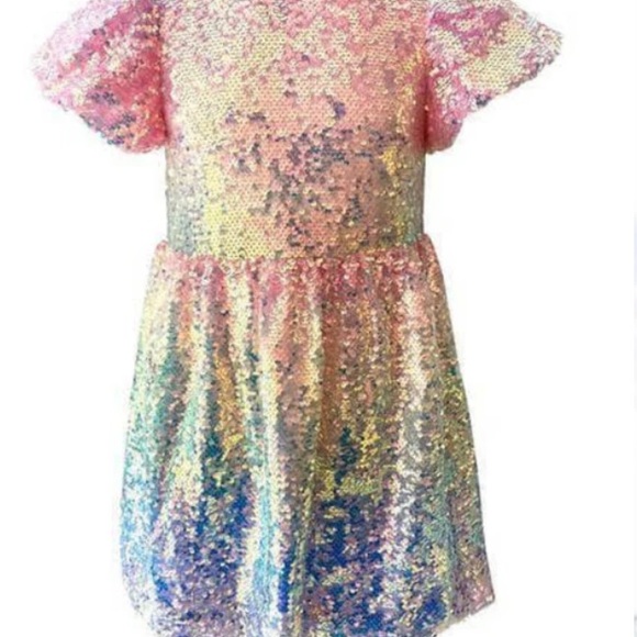 Lola and the Boys Sequin Ombre Pastel Dress Sz 4 Taylor swift party sparkle $68 - Picture 2 of 8